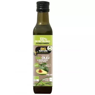 OLEJ Z AWOKADO BIO EXTRA VIRGIN TŁOCZONY NA ZIMNO 250ML BIG NATURE