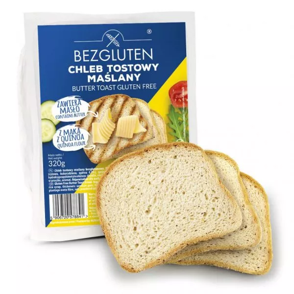 CHLEB TOSTOWY MAŚLANY BEZGLUTENOWY 320G BEZGLUTEN