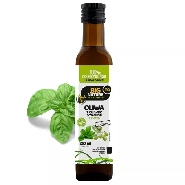 OLIWA Z OLIWEK EXTRA VIRGIN Z BAZYLIĄ 250ML NATURE NOWOŚĆ !!!