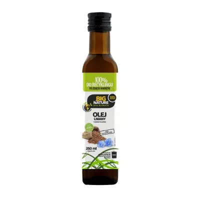 OLEJ LNIANY TŁOCZONY NA ZIMNO 250ML BIG NATURE